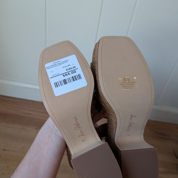 Sam Edelman Brown and Cream Platform Sandals - Picture 8 of 8